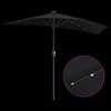 vidaXL Parasol de jardín Negro 294 x 150 x 223 cm tela