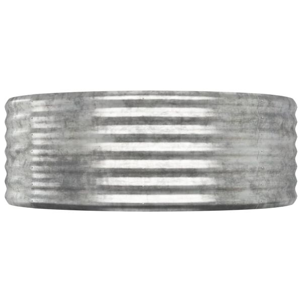 vidaXL Jardinera arriate acero galvanizado plata 249x100x36 cm