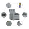 vidaXL Sill&oacute;n reclinable de masaje de tela gris claro