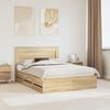 vidaXL Estructura de cama Roble Sonoma 150 x 200 cm Madera Ingenieril