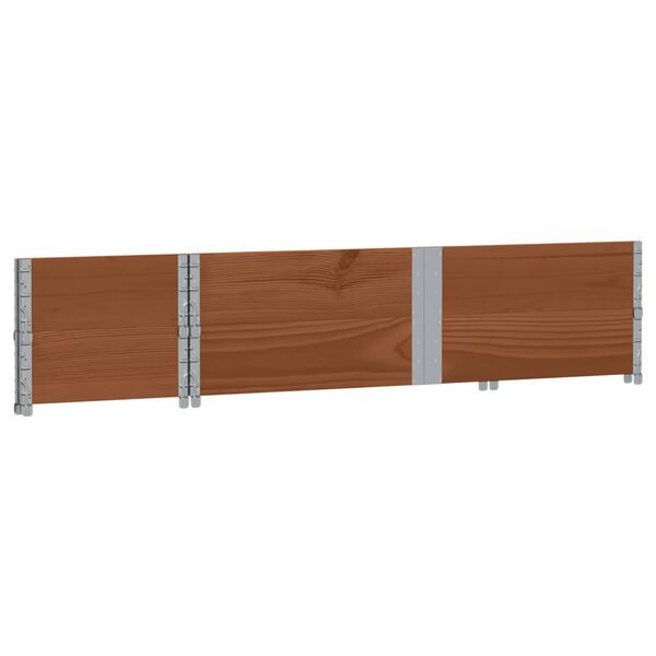 vidaXL Collares de palets 2 uds madera maciza de pino marr&oacute;n 150x50 cm