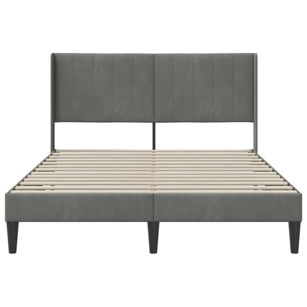 vidaXL Estructura de cama Gris oscuro 120 x 200 cm Terciopelo