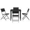 vidaXL Conjunto de Comedor de Jard&iacute;n 5 pcs Negro