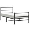 vidaXL Estructura cama sin colch&oacute;n con estribo metal negro 107x203 cm
