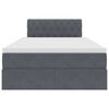 vidaXL Cama con almacenamiento y LED con LED Gris oscuro 120 x 190 cm