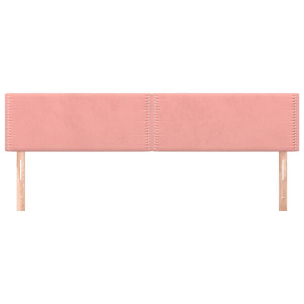 vidaXL Cabeceros terciopelo rosa 160x5x78/88 cm