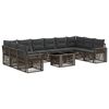 vidaXL Conjunto de sof&aacute;s de jard&iacute;n 11 uds. Gris y Gris Oscuro