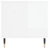 vidaXL Mesa de centro madera contrachapada blanco brillo 90x44,5x45 cm