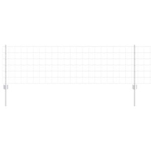 vidaXL Valla con Poste Plateado