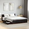 vidaXL Cama con cajones madera de ingenier&iacute;a negro 135x190 cm
