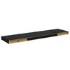 vidaXL Estantes flotantes de pared 2 uds MDF negro 90x23,5x3,8 cm