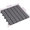 vidaXL Tile de Decking 10 pcs Gris 30 x 30 cm Madera de Acacia