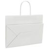 vidaXL Bolsas de papel con asas 250 uds blanca 32x17x25 cm