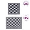 vidaXL Juego de pa&ntilde;os 10 unidades algod&oacute;n azul y blanco