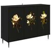 vidaXL Aparador BREMEN Roble Negro 102 x 33 x 76 cm