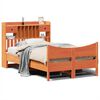 vidaXL Estructura de cama sin colch&oacute;n madera maciza marr&oacute;n 120x190 cm