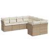 vidaXL Juego de sof&aacute;s de jard&iacute;n con cojines beige 8 pzas rat&aacute;n PE