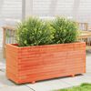 vidaXL Jardinera madera maciza de pino marr&oacute;n cera 110x40x49,5 cm
