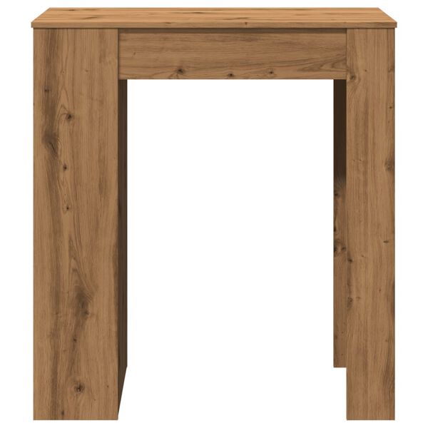 vidaXL Mesa alta con estantes madera roble artisian 95x47x103,5 cm