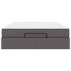 vidaXL Estructura de cama con colch&oacute;n con colch&oacute;n 2 pcs Gris PVC