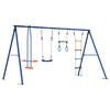 vidaXL Juego de Columpios Exterior Multicolor acero y PE