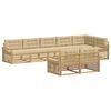 vidaXL Conjunto de sof&aacute;s de exterior 8 uds. y Beige Poli&eacute;ster