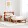 vidaXL Estructura de cama sin colch&oacute;n madera de pino marr&oacute;n 90x200 cm