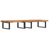 vidaXL Estante de lavabo de pared acero y madera maciza de acacia