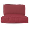 vidaXL Coj&iacute;n de pal&eacute; para asiento / respaldo Rojo vino 120 x 60 x 12 cm