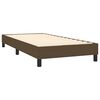 vidaXL Cama box spring colch&oacute;n y luces LED tela marr&oacute;n oscuro 90x190cm