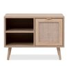 Finori Mueble zapatero Bali 73A roble Sonoma y patr&oacute;n de ca&ntilde;a natural