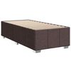 vidaXL Cama box spring con colch&oacute;n tela marr&oacute;n oscuro 90x200 cm