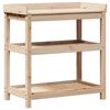 vidaXL Mesa de plantaci&oacute;n con estantes madera pino 82,5x45x86,5 cm