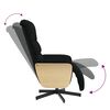 vidaXL Sill&oacute;n reclinable con reposapi&eacute;s tela negra