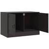 vidaXL Muebles para TV 2 unidades acero negro 67x39x44 cm