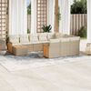 vidaXL Set de sof&aacute;s de jard&iacute;n 11pzas con cojines rat&aacute;n sint&eacute;tico beige