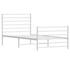 vidaXL Estructura cama sin colch&oacute;n con estribo metal blanco 90x190 cm