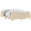 vidaXL Estructura de cama con colch&oacute;n Crema 140 x 190 cm tela