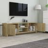 vidaXL Mueble de TV madera contrachapada color roble 120x30x37,5cm