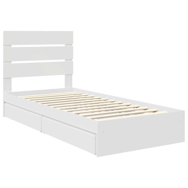 vidaXL Cama con almacenamiento 90 x 190 cm Madera de ingeniería