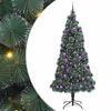 vidaXL &aacute;rbol de Navidad artificial preiluminado con set de bolas Verde