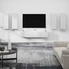 vidaXL Set de muebles para TV 6 piezas madera contrachapada blanco