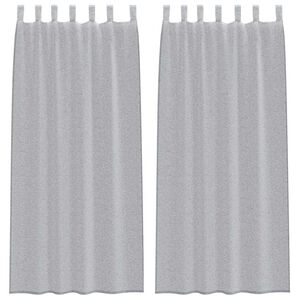 vidaXL Cortina de Voil&eacute; 2 uds. Gris oscuro 225 x 140 cm Poli&eacute;ster