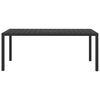 vidaXL Set de comedor de jard&iacute;n 7 pzas y cojines rat&aacute;n sint&eacute;tico negro