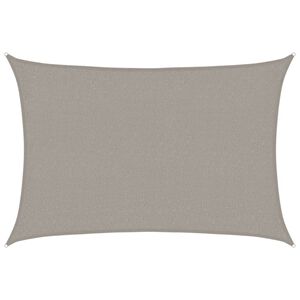 vidaXL Toldo de vela rectangular HDPE gris claro 160 g/m&sup2; 2x2,5 m