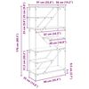 vidaXL Estante de libros Roble artesanal 91 x 36 x 176 cm