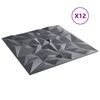 vidaXL Paneles de pared 12 pcs Gris Amatista 50 x 50 cm Espuma XPS