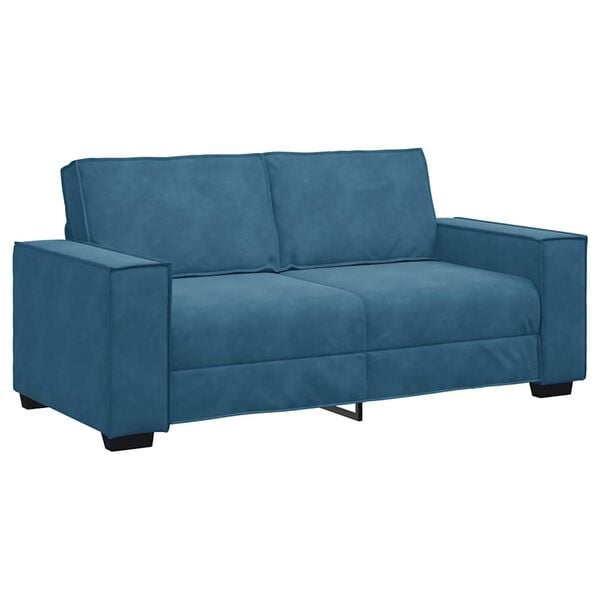 vidaXL Sof&aacute; de 2 plazas terciopelo azul 180x78x84 cm