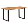 vidaXL Mesa de comedor de madera maciza de acacia 154x80x76 cm