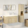 vidaXL Set de muebles de ba&ntilde;o 3 pzas madera contrachapada roble Sonoma
